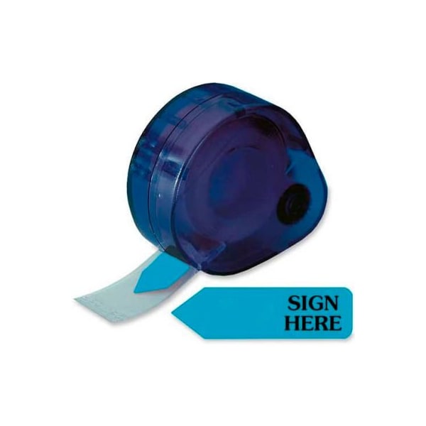 Redi-Tag Redi-Tag "Sign Here" Arrow Flags, 1-7/8" x 9/16", Blue, 120 Flags/Dispenser 81034 - main